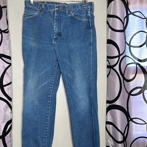 Wrangler straight leg denim jeans size 34 x 30 - Picture 6 of 13